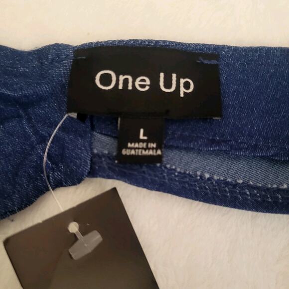 One Up Womens Dark Blue Stretchy Vest Large 90s Inspired Festival Western NWT - Picture 4 of 8